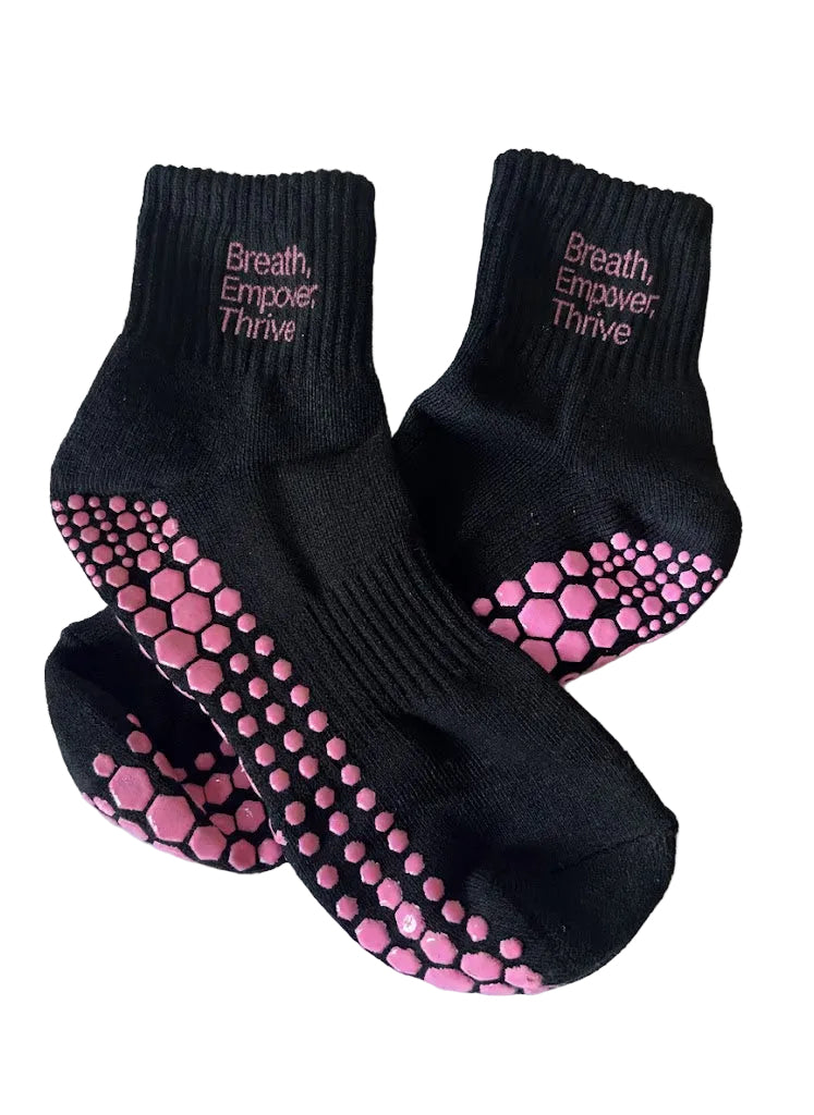 Breathe, Empower, Thrive - Pilates Grip Socks
