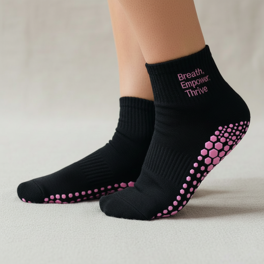 Breath Empower Thrive Socks - Left Text