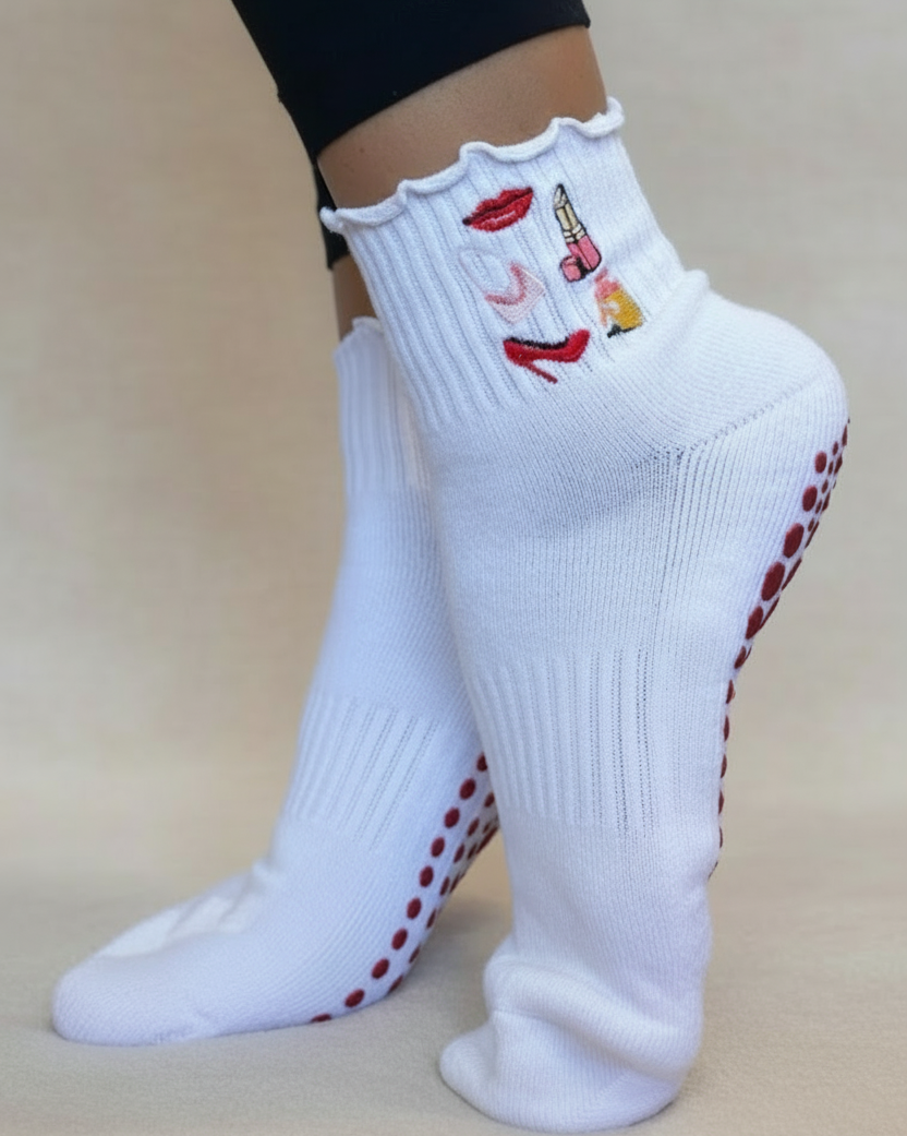 Grip socks without branding text